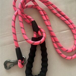 Pink and Black Dog Leash 8ft